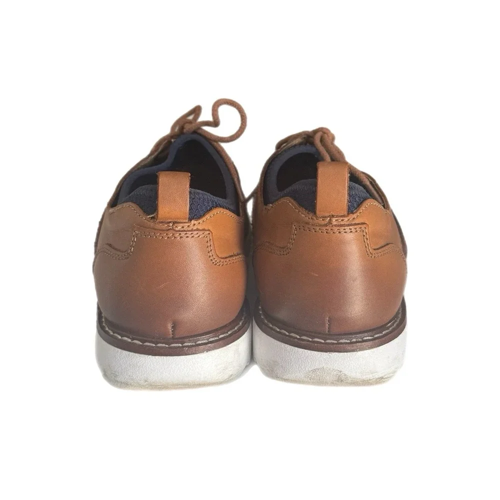 JOHNSTON & MURPHY DRESS SHOES MEN'S 9.5M DUNCAN PLAIN TOE‎ TAN LEATHER 5910826